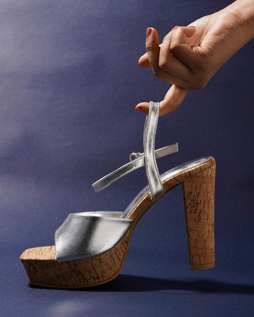 Bratz Silver Trendy Block Heels for Every Fit For Women